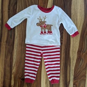 Fleece Christmas 2 piece pajamas. EUC.